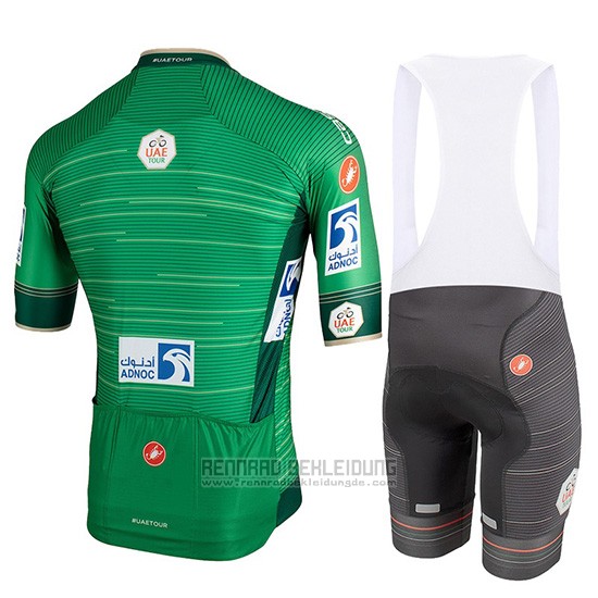 2019 Fahrradbekleidung Castelli Uae Tour Grun Trikot Kurzarm und Overall